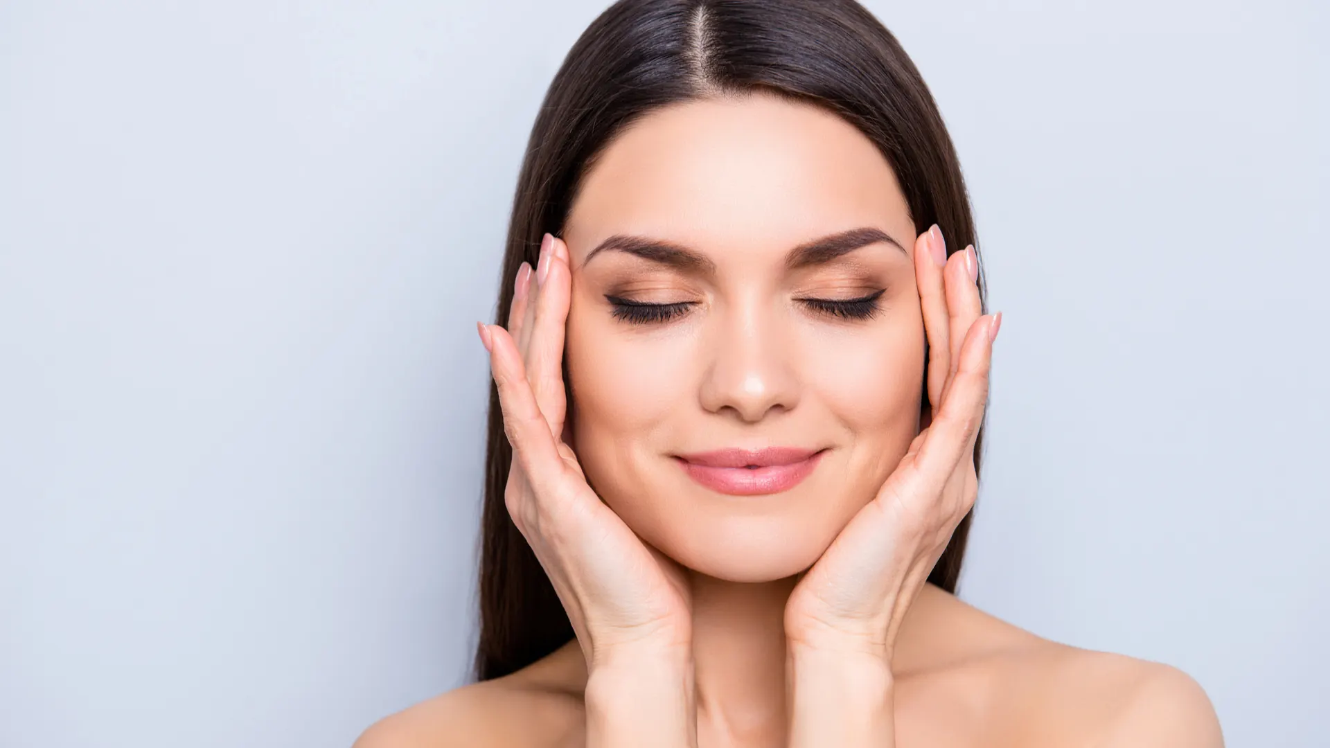 Woman with smooth, glowing skin