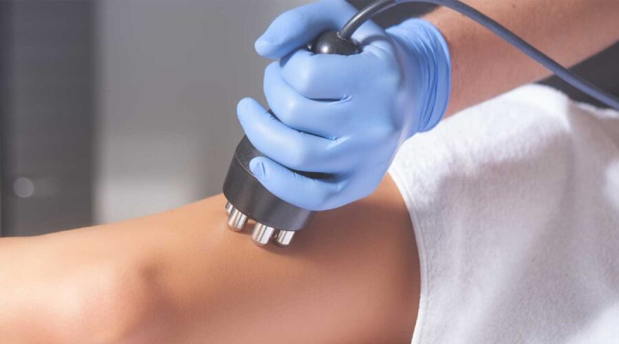 Venus Legacy device being used on skin