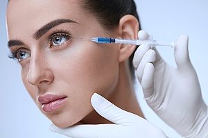 Restylane under eyes treatment being administered to a woman at a northern Virginia medical spa