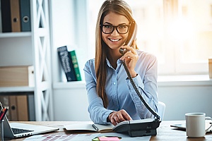 a receptionist at a Northern Virginia medical spa helping to schedule a Botox appointment